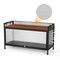 Sturdy Countertop Storage Rack with Glass Door, Metal Organizer with Adjustable Feet for Kitchen